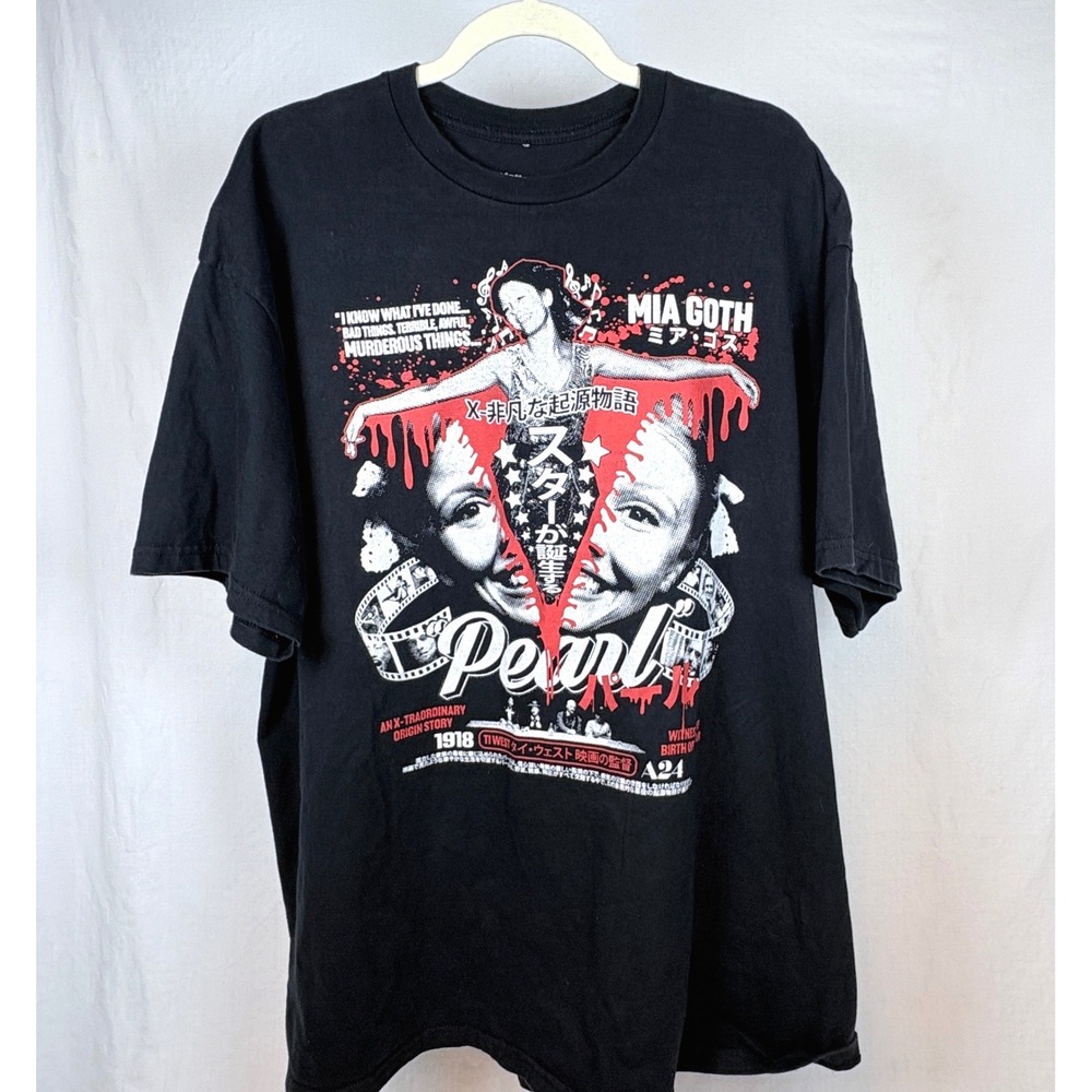 Rucking Fotten A24 Pearl Mia Goth Movie T-Shirt Black Mens 2XL Horror Tee